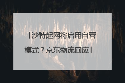 沙特起网将启用自营模式？京东物流回应