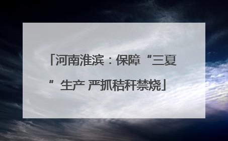 河南淮滨：保障“三夏”生产 严抓秸秆禁烧