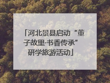 河北景县启动“董子故里·书香传承”研学旅游活动
