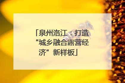 泉州洛江：打造“城乡融合露营经济”新样板