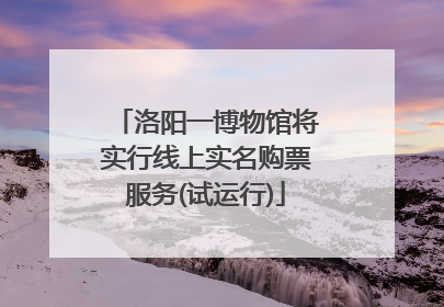 洛阳一博物馆将实行线上实名购票服务(试运行)