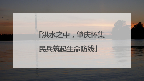 洪水之中，肇庆怀集民兵筑起生命防线