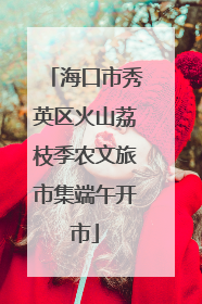 海口市秀英区火山荔枝季农文旅市集端午开市