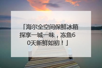 海尔全空间保鲜冰箱探享一城一味，冻鱼60天新鲜如初！