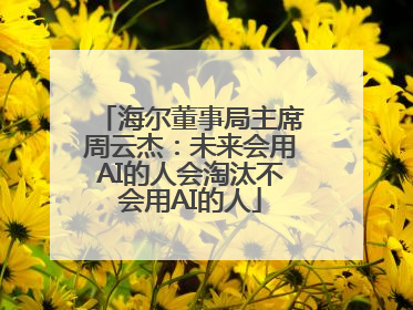 海尔董事局主席周云杰：未来会用AI的人会淘汰不会用AI的人