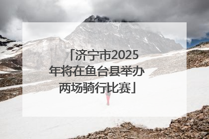 济宁市2025年将在鱼台县举办两场骑行比赛