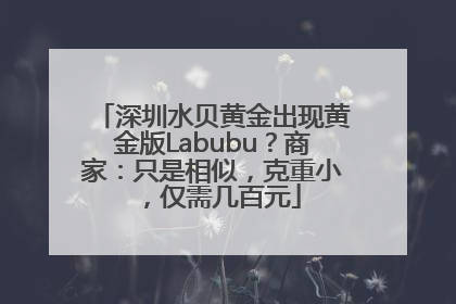 深圳水贝黄金出现黄金版Labubu？商家：只是相似，克重小，仅需几百元