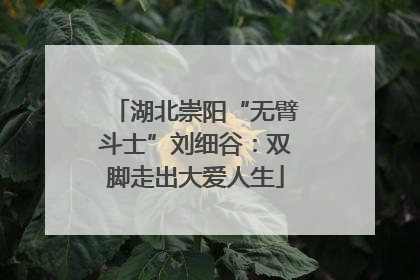 湖北崇阳“无臂斗士”刘细谷：双脚走出大爱人生