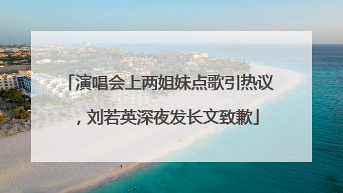 演唱会上两姐妹点歌引热议，刘若英深夜发长文致歉
