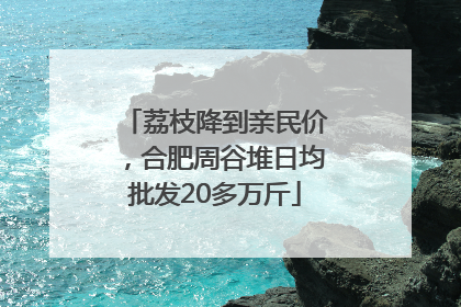 荔枝降到亲民价，合肥周谷堆日均批发20多万斤
