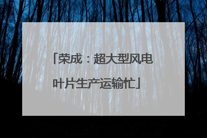 荣成：超大型风电叶片生产运输忙