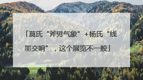 莫氏“斧劈气象”+杨氏“线墨交响”，这个展览不一般