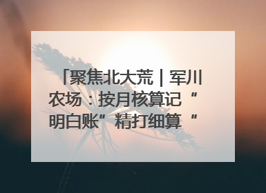 聚焦北大荒｜军川农场：按月核算记“明白账”精打细算“过紧日子”