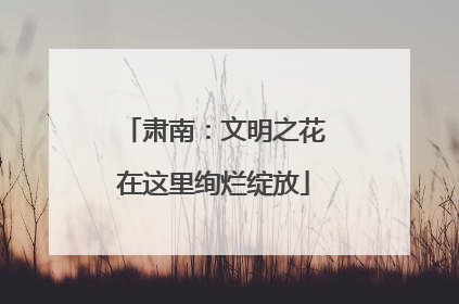 肃南：文明之花在这里绚烂绽放