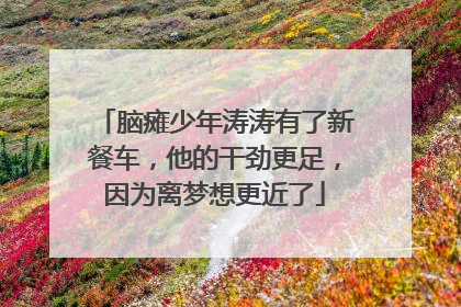 脑瘫少年涛涛有了新餐车，他的干劲更足，因为离梦想更近了