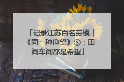 记录江苏百名劳模｜《同一种仰望》⑤：田间车间都是希望
