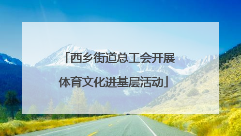 西乡街道总工会开展体育文化进基层活动