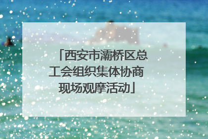西安市灞桥区总工会组织集体协商现场观摩活动
