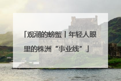 观潮的螃蟹丨年轻人眼里的株洲“事业线”
