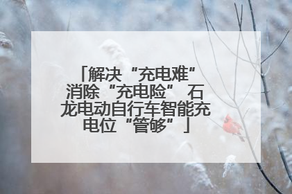 解决“充电难” 消除“充电险” 石龙电动自行车智能充电位“管够”