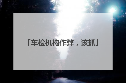 车检机构作弊，该抓