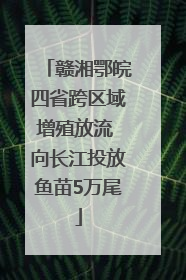 赣湘鄂皖四省跨区域增殖放流 向长江投放鱼苗5万尾