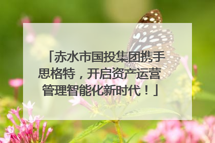赤水市国投集团携手思格特，开启资产运营管理智能化新时代！