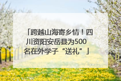 跨越山海寄乡情！四川资阳安岳县为500名在外学子“送礼”