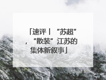 速评丨“苏超”，“散装”江苏的集体新叙事