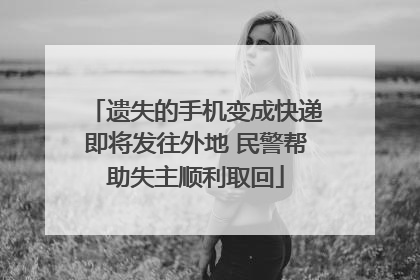 遗失的手机变成快递即将发往外地 民警帮助失主顺利取回