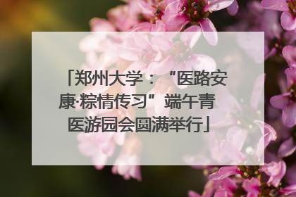 郑州大学：“医路安康·粽情传习”端午青医游园会圆满举行