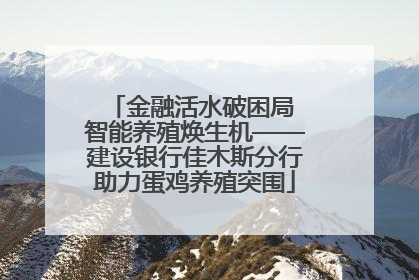 金融活水破困局 智能养殖焕生机——建设银行佳木斯分行助力蛋鸡养殖突围