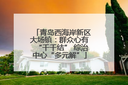 青岛西海岸新区大场镇：群众心有“千千结” 综治中心“多元解”