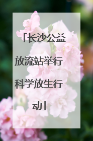 长沙公益放流站举行科学放生行动
