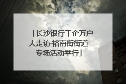 长沙银行千企万户大走访·裕南街街道专场活动举行