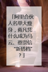 阿里合伙人名单大瘦身，蒋凡凭什么成为马云、蔡崇信“新搭档”？