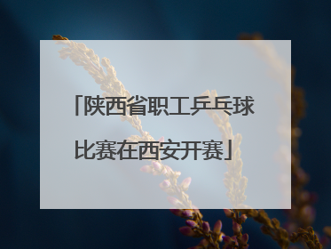 陕西省职工乒乓球比赛在西安开赛