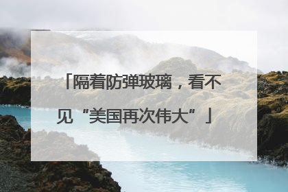 隔着防弹玻璃，看不见“美国再次伟大”