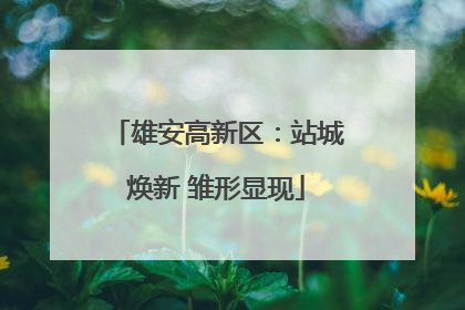 雄安高新区：站城焕新 雏形显现