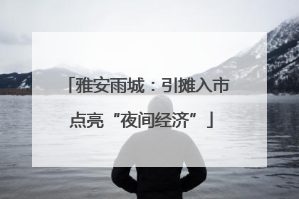 雅安雨城：引摊入市 点亮“夜间经济”