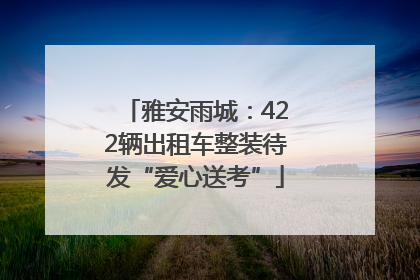 雅安雨城：422辆出租车整装待发“爱心送考”