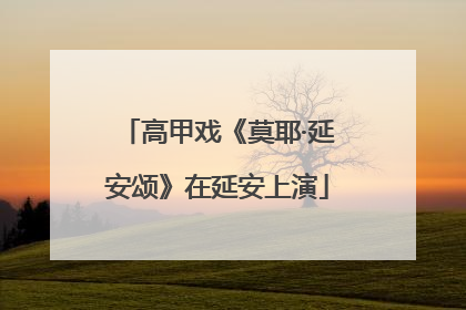 高甲戏《莫耶·延安颂》在延安上演