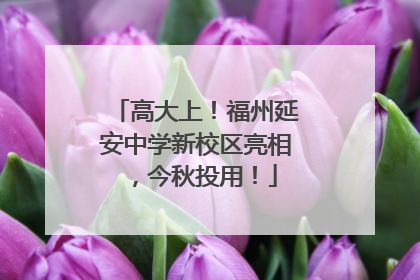 高大上！福州延安中学新校区亮相，今秋投用！