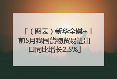（图表）新华全媒+丨前5月我国货物贸易进出口同比增长2.5%
