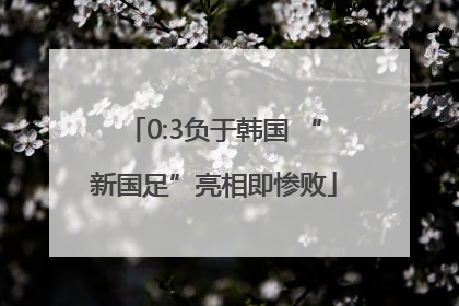 0:3负于韩国 “新国足”亮相即惨败