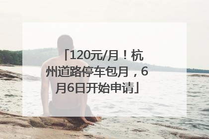 120元/月！杭州道路停车包月，6月6日开始申请