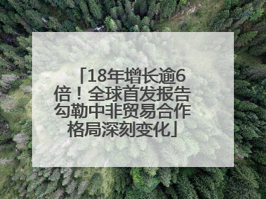 18年增长逾6倍！全球首发报告勾勒中非贸易合作格局深刻变化