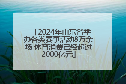 2024年山东省举办各类赛事活动8万余场 体育消费已经超过2000亿元