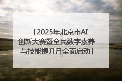 2025年北京市AI创新大赛暨全民数字素养与技能提升月全面启动