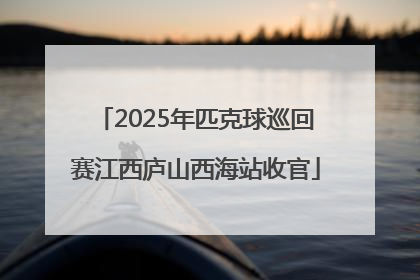 2025年匹克球巡回赛江西庐山西海站收官